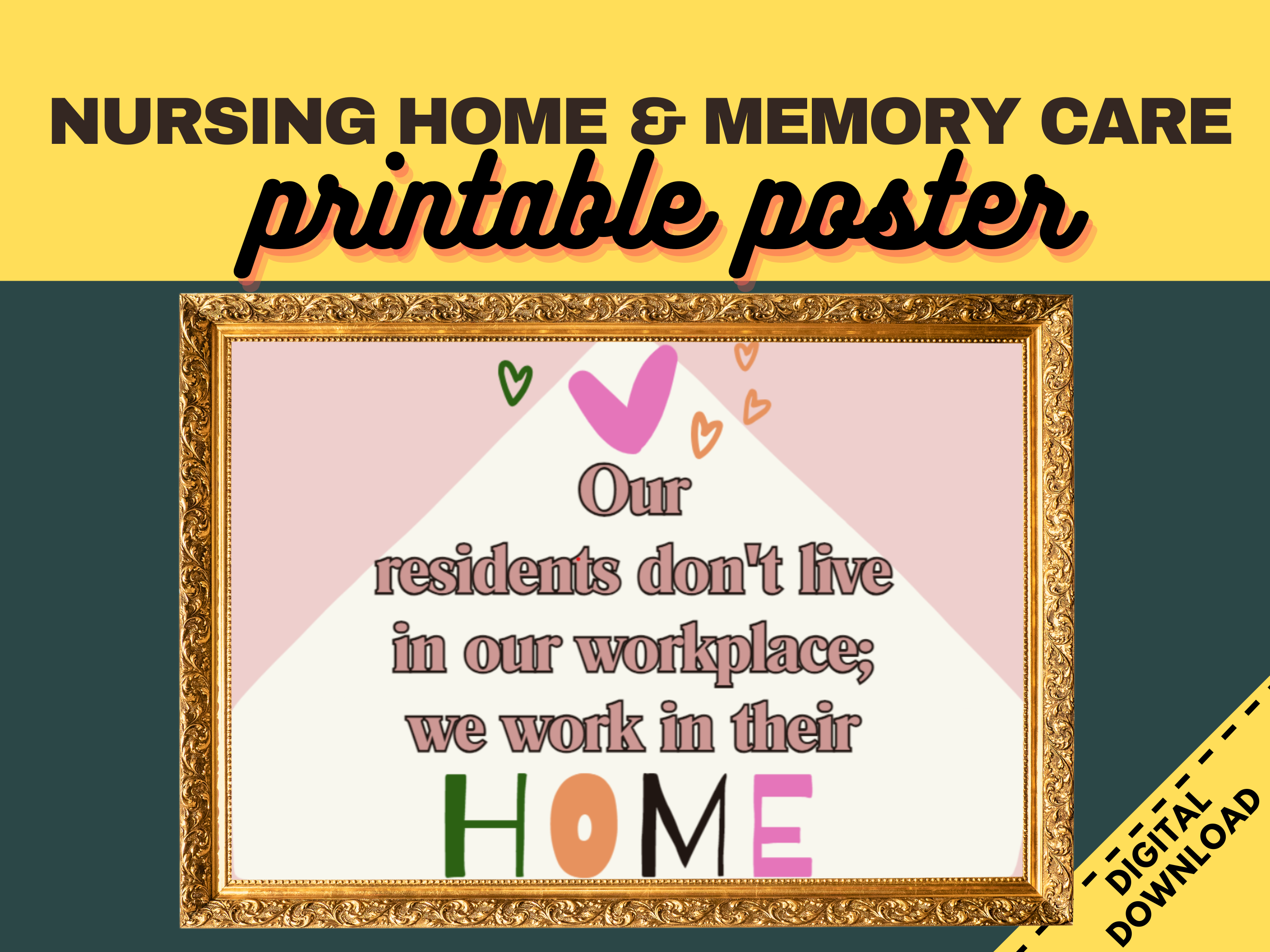 Senior Facility Decor Poster: Empathy & Respect - Inspirational Quote Art for Nursing Home, Assisted Living, Memory Care, Caregiver Posters