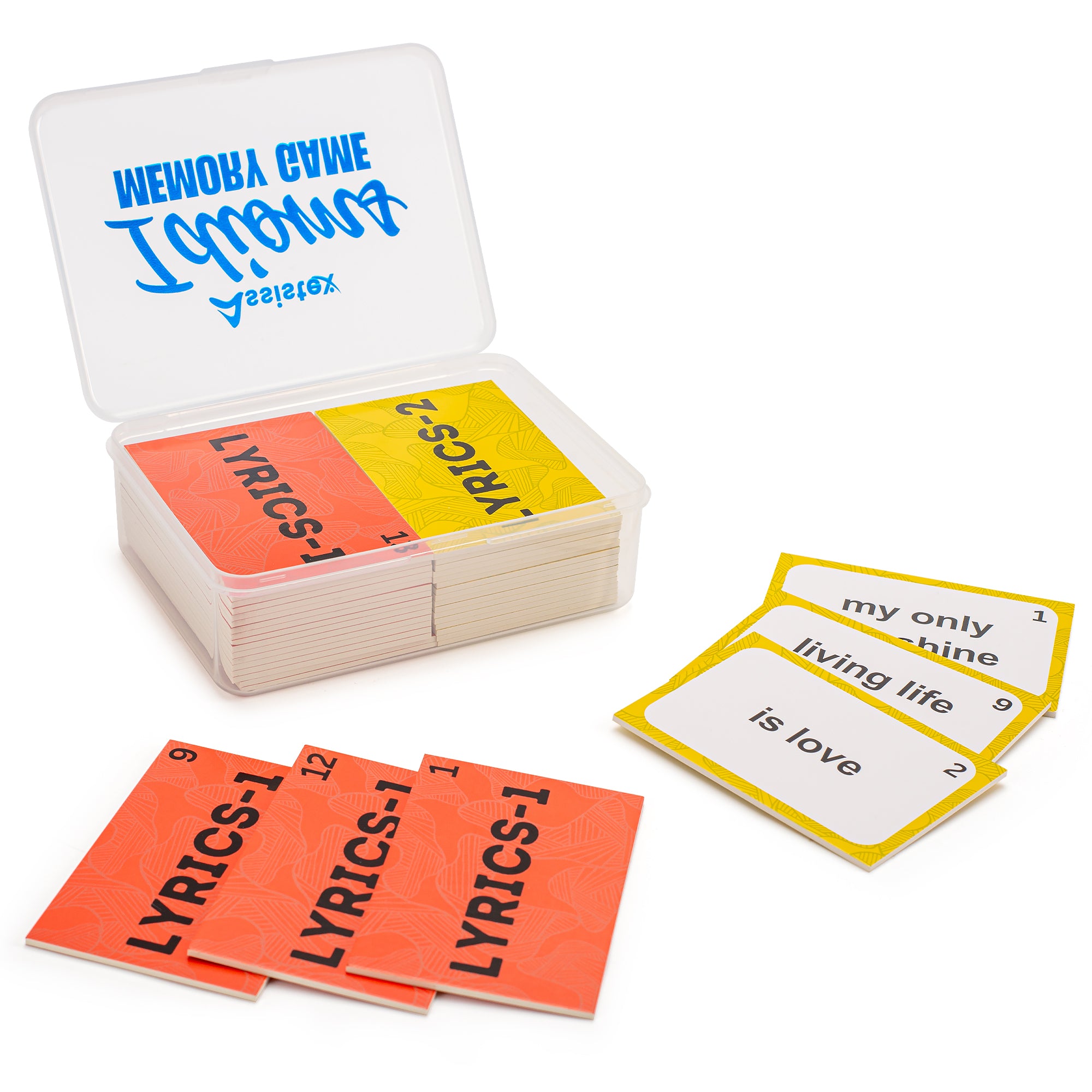 Assistex 2 in 1 Matching Card Memory Games for Seniors – Lyric and Idiom Matching Card Games for memory loss Dementia Activities for Seniors – Alzheimer&