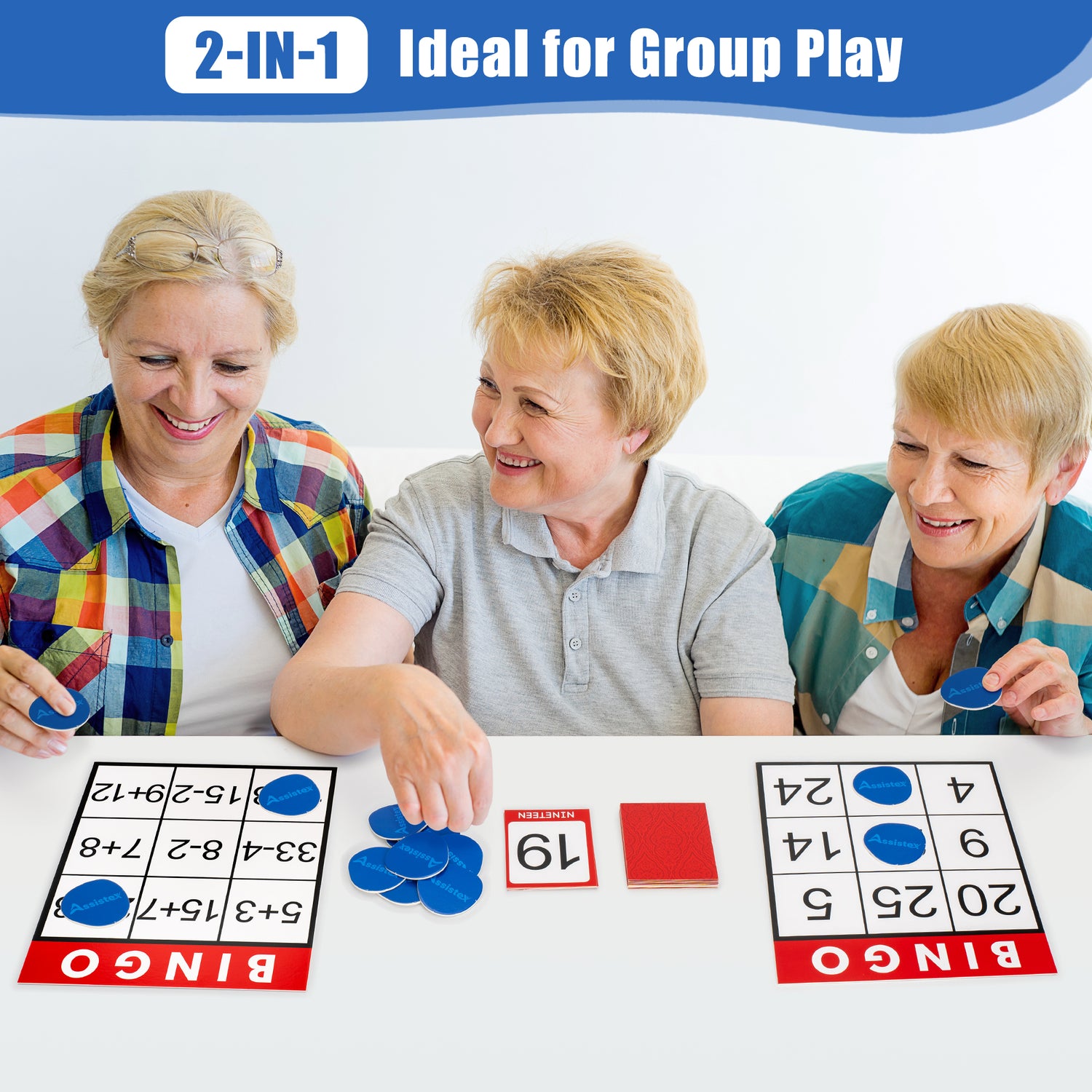 elderly woman playing  caregiver