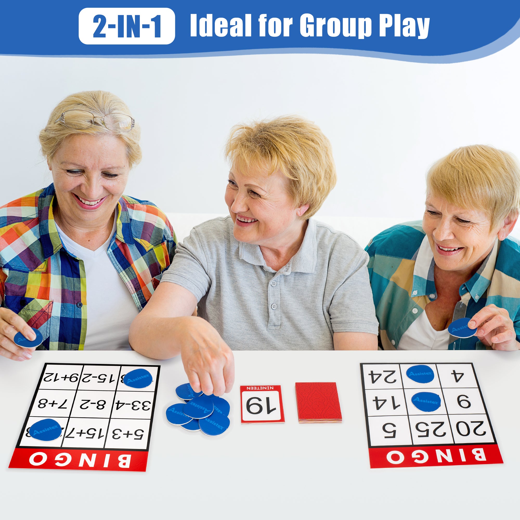elderly woman playing caregiver