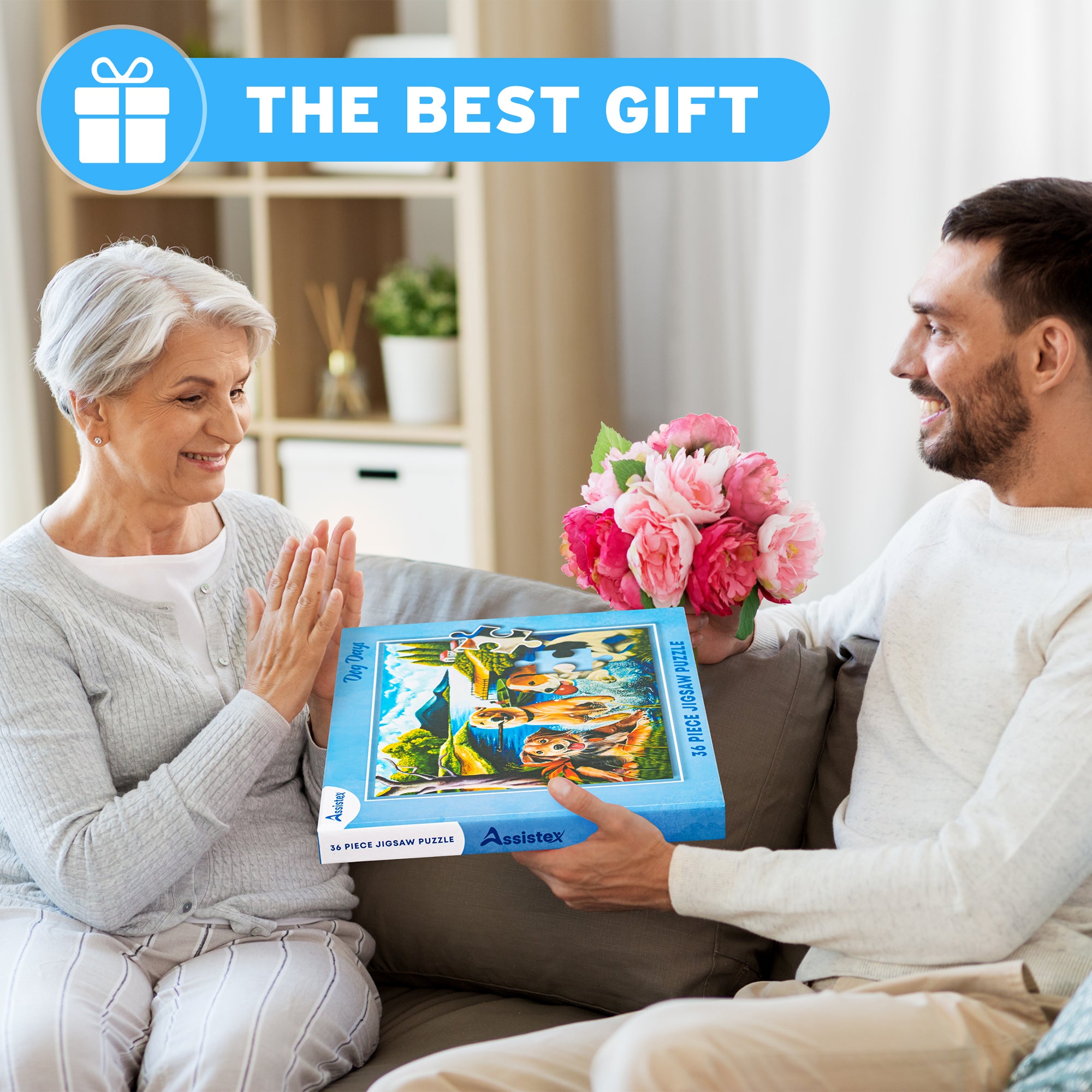 DEMENTIA PUZZLE 36 LARGE PIECES JIGSAW – Dog Day, Easy puzzles for elderly adults