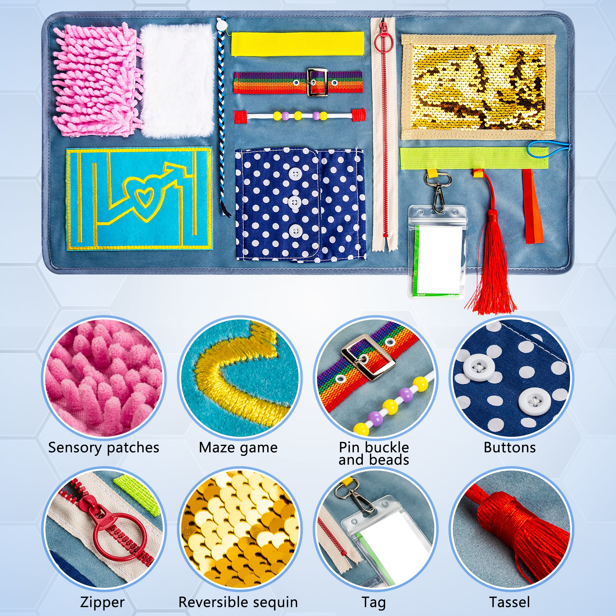 sensory lap quilt for elderly adults with memory loss