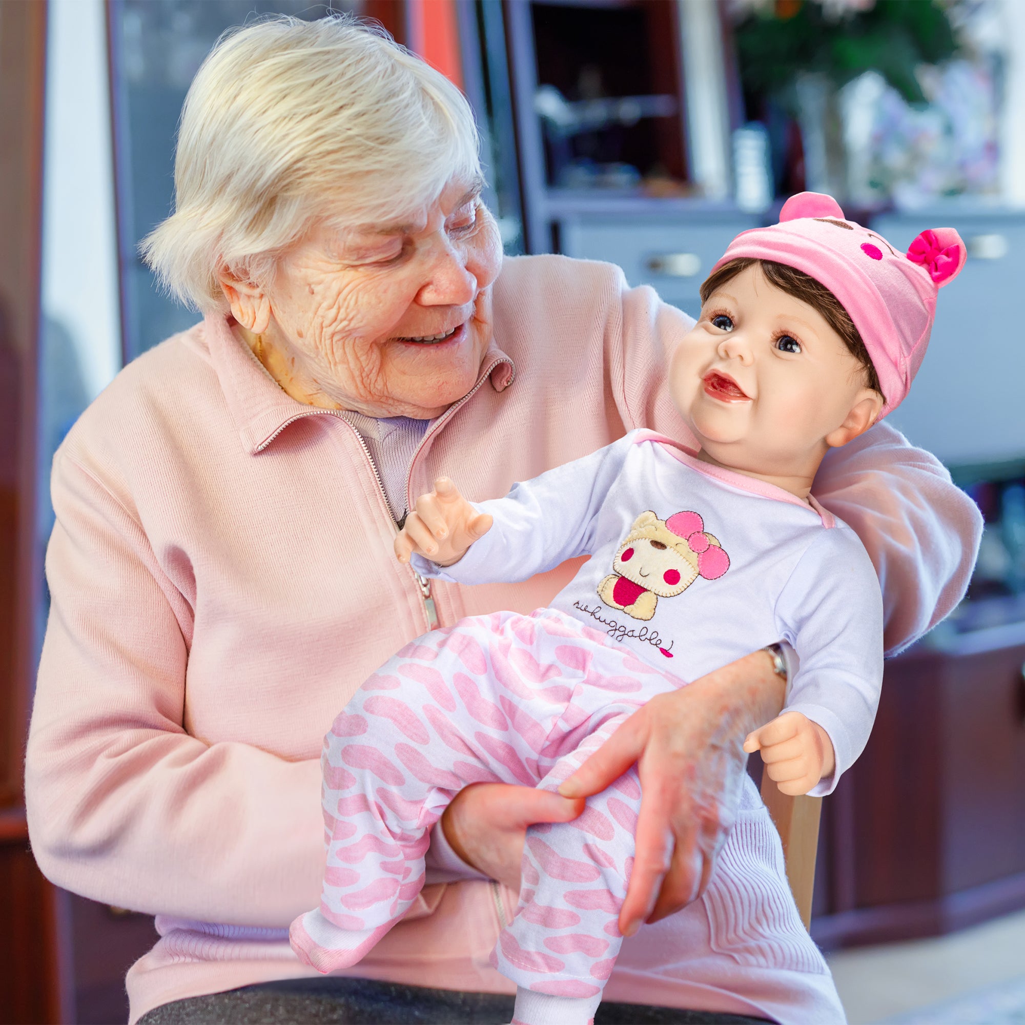 22 inch - Lifelike Reborn Baby Dolls for Seniors with Dementia -Therapy Doll - Soft Body Realistic Newborn - Alzheimer&