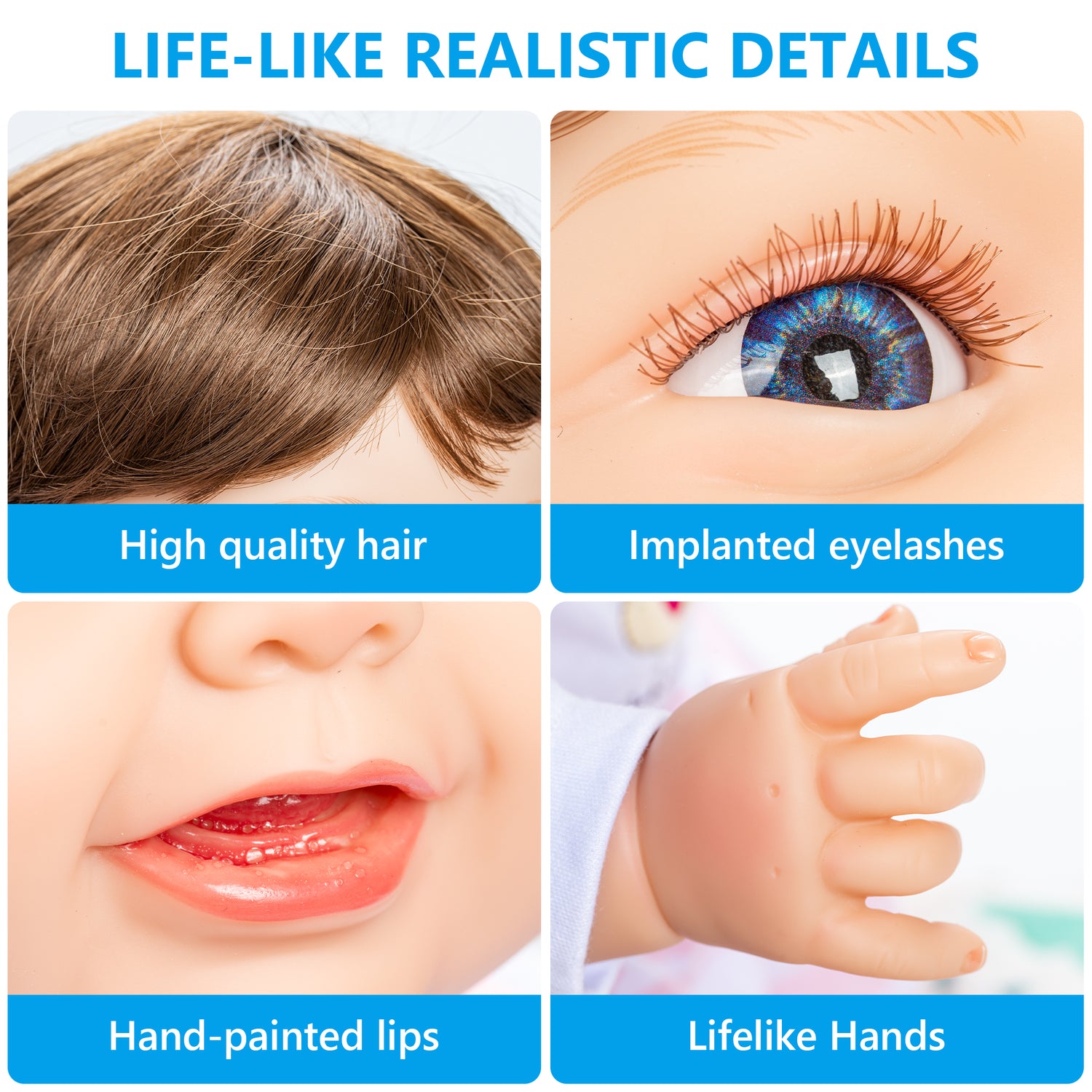 22 inch - Lifelike Reborn Baby Dolls for Seniors with Dementia -Therapy Doll - Soft Body Realistic Newborn - Alzheimer&