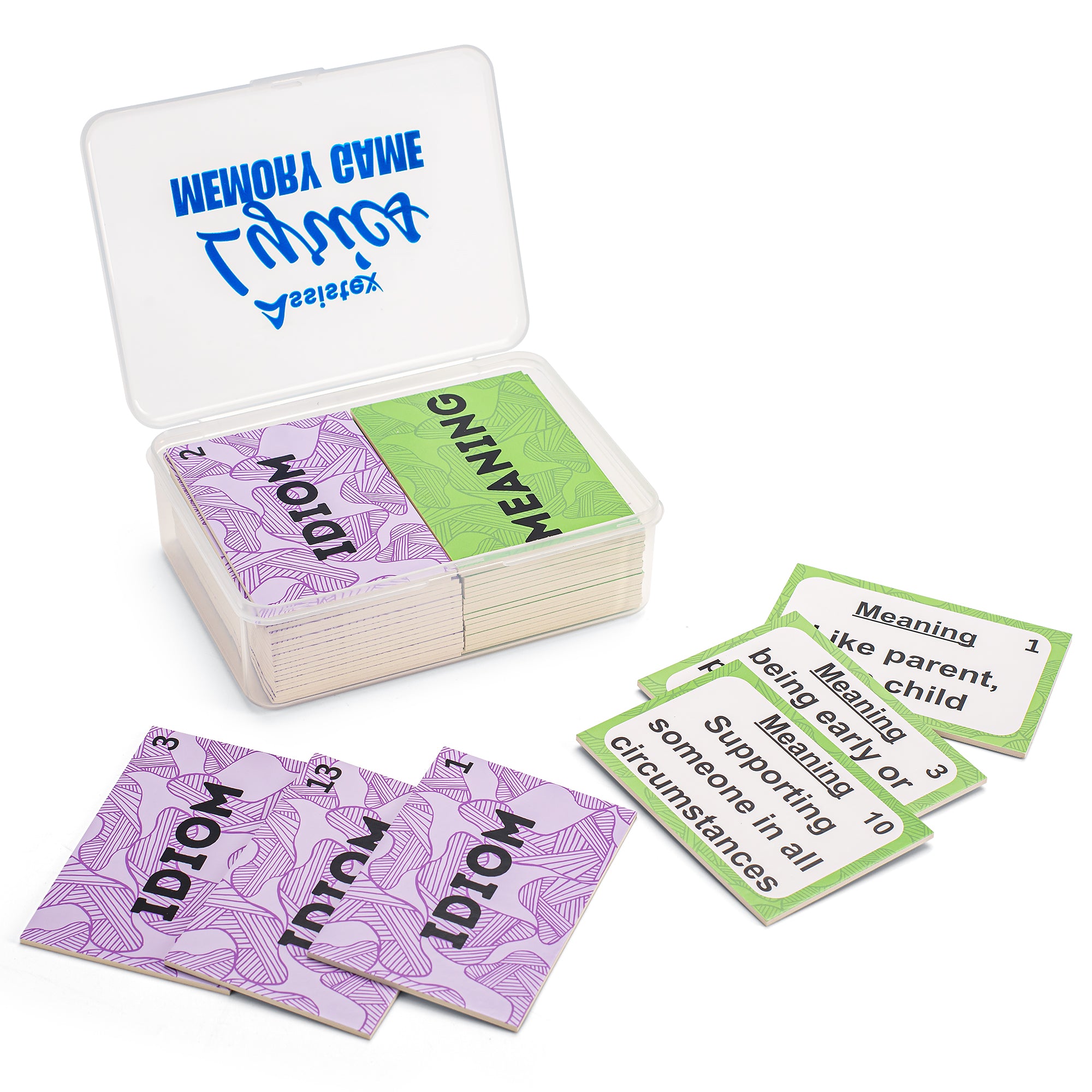 Assistex 2 in 1 Matching Card Memory Games for Seniors –  Lyric and Idiom Matching Card Games for memory loss Dementia Activities for Seniors – Alzheimer&