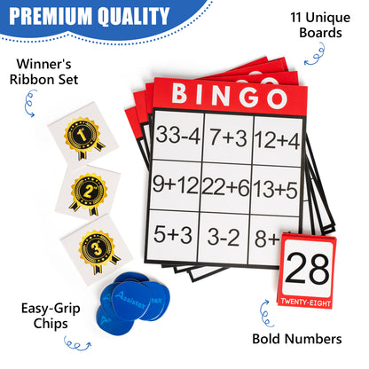 Assistex Large Text Bingo Games for Seniors – 11 Double Sided Board Games for Dementia Patients – Easy to Hold Alzheimer&