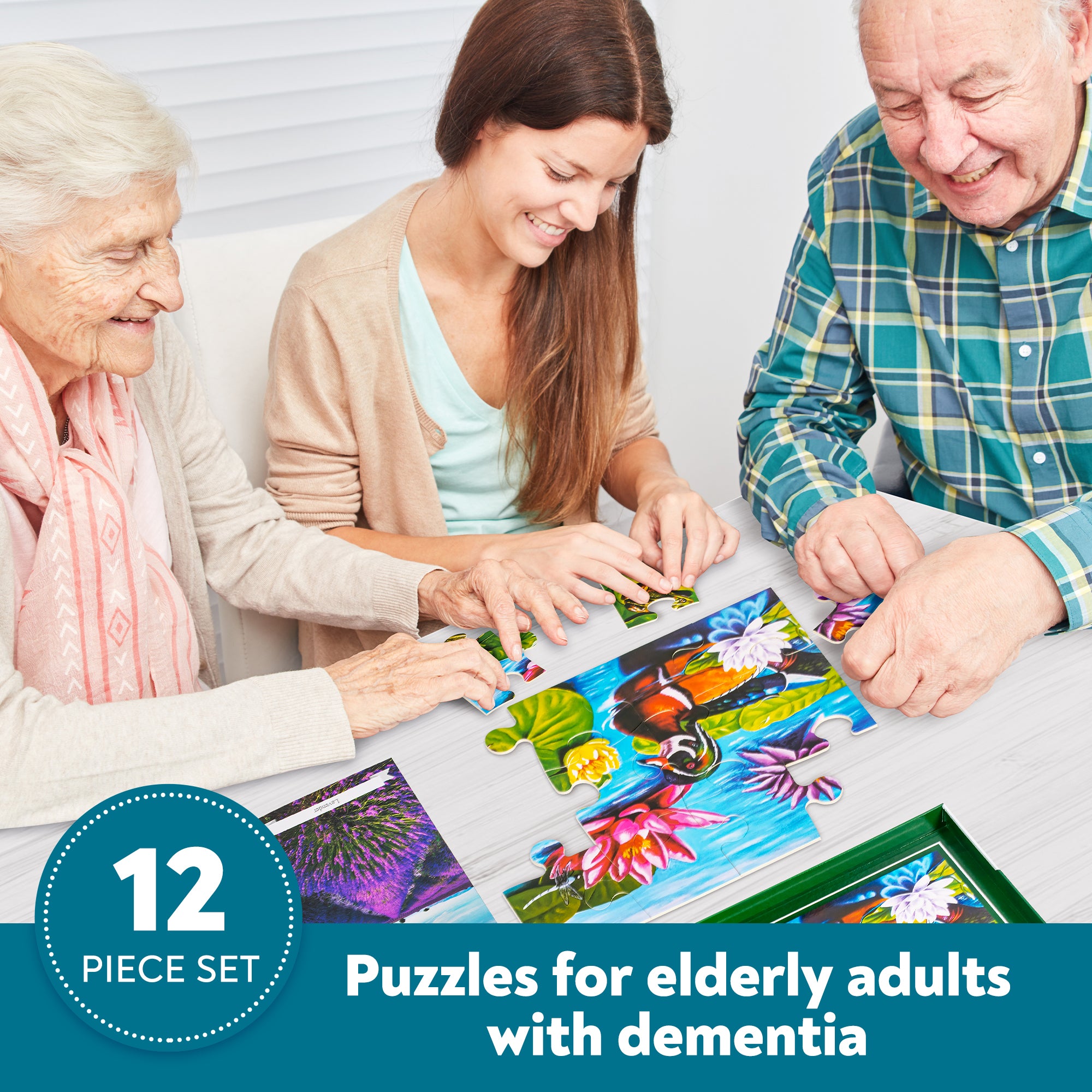 DEMENTIA PUZZLE 12 LARGE PIECES JIGSAW – Duck Pond