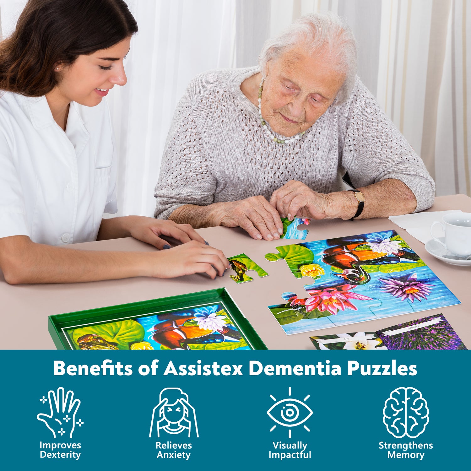 DEMENTIA PUZZLE 12 LARGE PIECES JIGSAW – Duck Pond