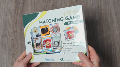 Assistex Matching Game Activity Board FOR MEN-  Dementia Activities for Seniors - Memory Games for Adults with Alzheimers - Memory Loss - Matching Card Memory Games for Seniors