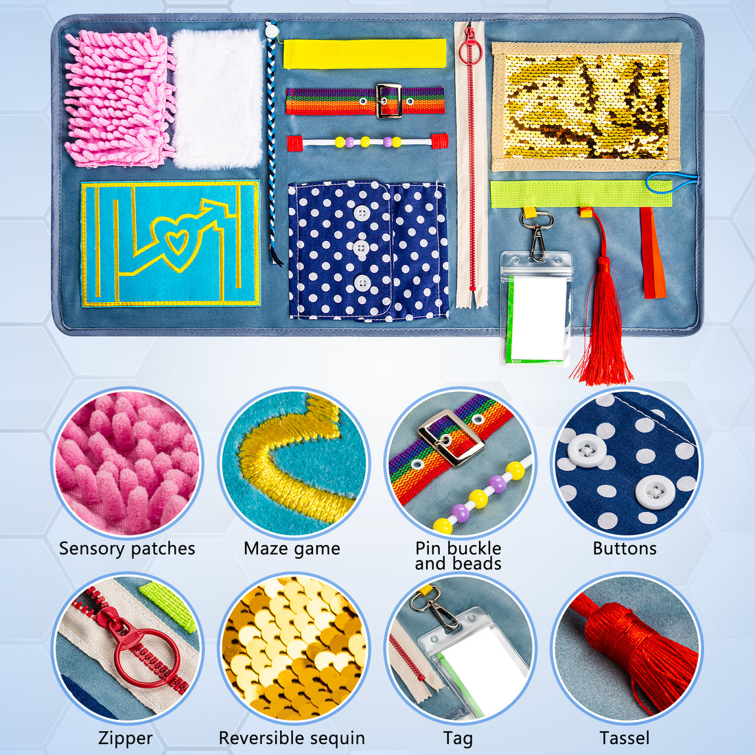 sensory lap quilt for elderly adults with memory loss
