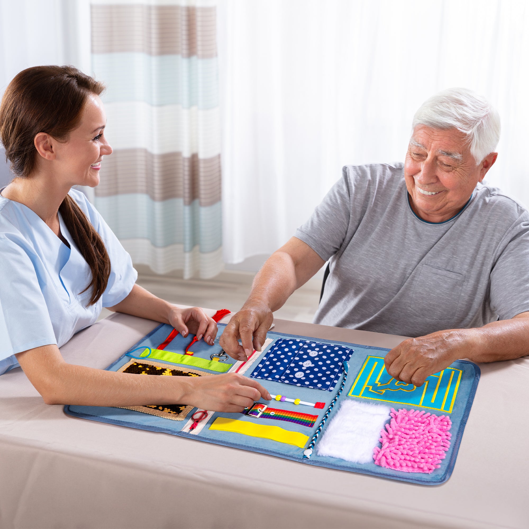 Fidget Blanket for Adults with Dementia &amp; Alzheimer&