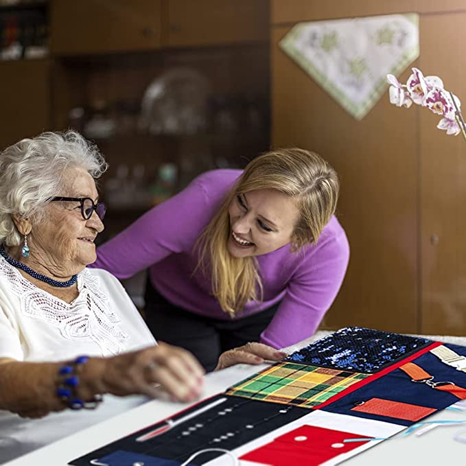 Fidget and Sensory Blanket for Adults with Dementia &amp; Alzheimer&