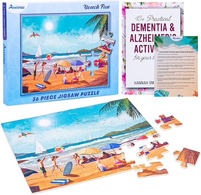 Dementia Puzzle 36 Large Pieces Jigsaw – Beach Fun