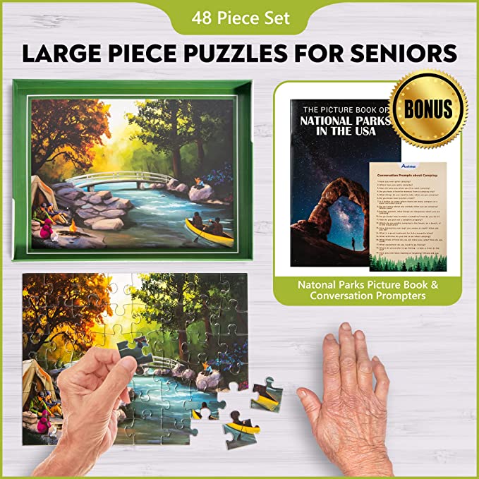 Dementia Puzzle 48 Large Pieces Jigsaw – Wilderness Camping