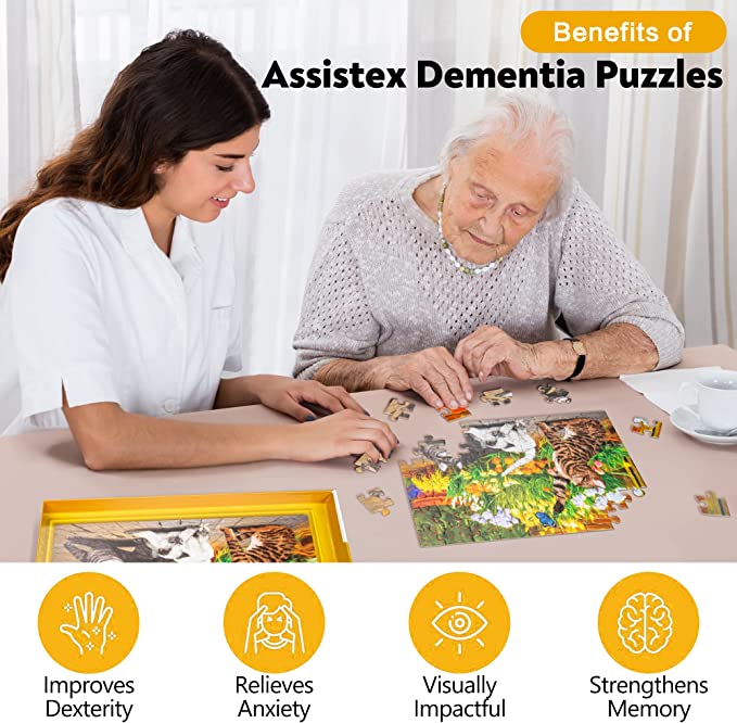 Dementia Puzzle 63 Large Pieces Jigsaw – Cats &amp; Flowers